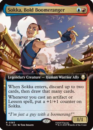 Sokka, Bold Boomeranger (Extended Art) (TLA-383) - Avatar: The Last Airbender Foil