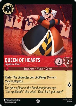 Queen of Hearts - Impulsive Ruler (123/204) - Fabled Cold Foil