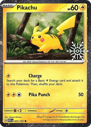 Pikachu (Holiday Calendar) 025/165 - Holofoil Miscellaneous Cards & Products - Common