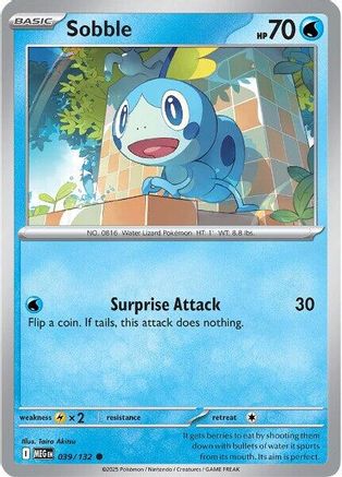 Sobble 039/132 - Reverse Holofoil ME01 Mega Evolution - Common