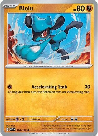 Riolu 076/132 - Reverse Holofoil ME01 Mega Evolution - Common