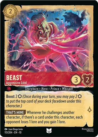 Beast - Aggressive Lord (113/204) - Whispers in the Well Cold Foil