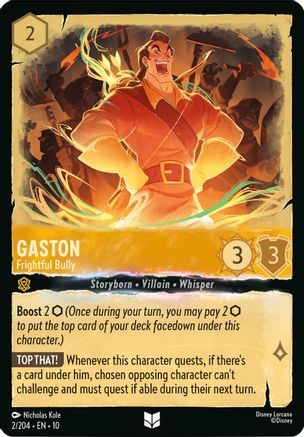Gaston - Frightful Bully (2/204) - Whispers in the Well Cold Foil