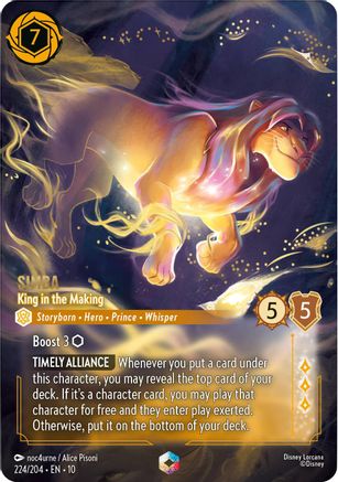 Simba - King in the Making (Enchanted) (224/204) - Whispers in the Well Holofoil