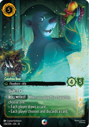 Baloo - Carefree Bear (Enchanted) (230/204) - Whispers in the Well Holofoil