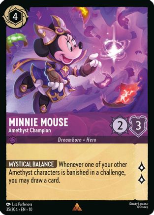 Minnie Mouse - Amethyst Champion (35/204) - Whispers in the Well