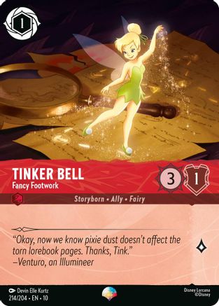 Tinker Bell - Fancy Footwork (Epic) (214/204) - Whispers in the Well Holofoil