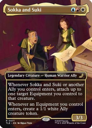 Sokka and Suki (Borderless) (TLE-071) - Avatar: The Last Airbender: Eternal-Legal Foil