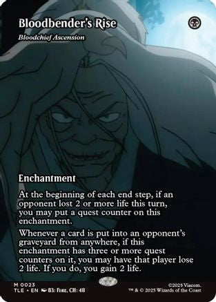 Bloodbender's Rise - Bloodchief Ascension (Borderless) (TLE-023) - Avatar: The Last Airbender: Eternal-Legal Foil