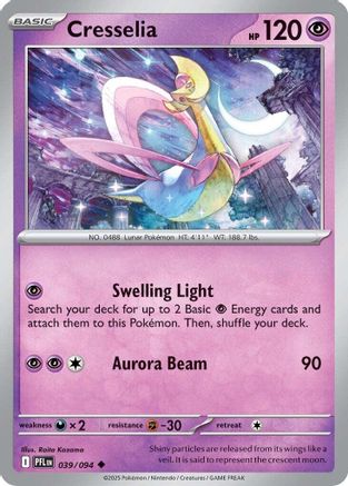 Cresselia 039/094 - Reverse Holofoil ME02 Phantasmal Flames - Uncommon