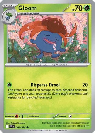 Gloom 002/094 - Reverse Holofoil ME02 Phantasmal Flames - Common