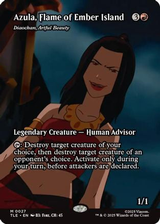 Azula, Flame of Ember Island - Diaochan, Artful Beauty (Borderless) (TLE-027) - Avatar: The Last Airbender: Eternal-Legal