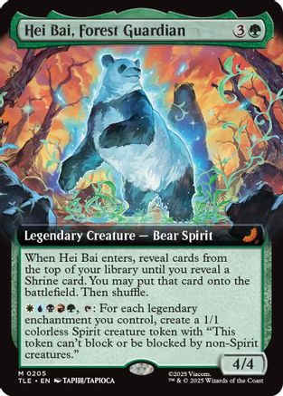 Hei Bai, Forest Guardian (Extended Art) (TLE-205) - Avatar: The Last Airbender: Eternal-Legal Foil