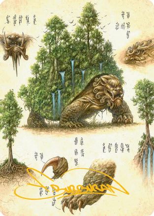 The Lion-Turtle Art Card (Gold-Stamped Signature) (ASTLA-037) - Art Series: Avatar: The Last Airbender