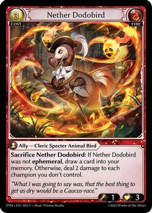 Nether Dodobird (092) - Phantom Monarchs Foil