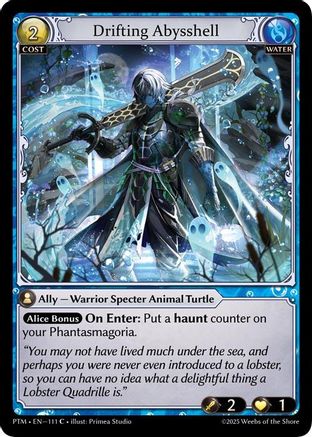 Drifting Abysshell (Curio Foil) (111) - Phantom Monarchs Foil
