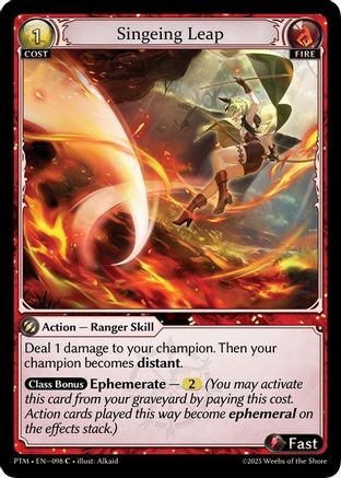 Singeing Leap (Curio Foil) (098) - Phantom Monarchs Foil