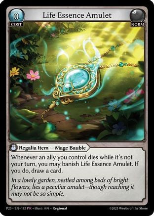 Life Essence Amulet (112) (112) - Promotional Cards Foil