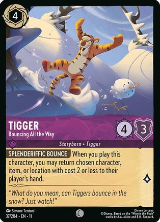 Tigger - Bouncing All the Way (37/204) - Winterspell Cold Foil
