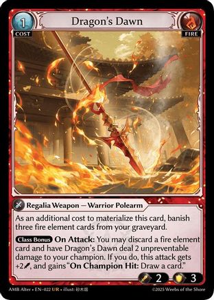 Dragon's Dawn (022) - Mortal Ambition Alter Edition Foil