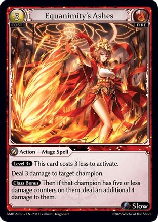 Equanimity's Ashes (232) - Mortal Ambition Alter Edition Foil