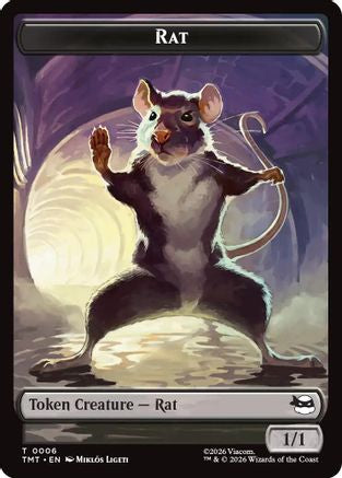 Rat // Food Double-Sided Token (TMT-6 // 8) - Teenage Mutant Ninja Turtles