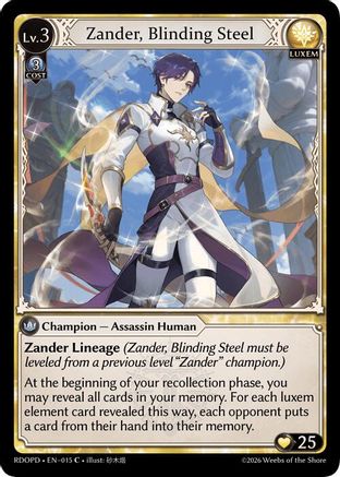 Zander, Blinding Steel (015) - Radiant Origins Pantheon