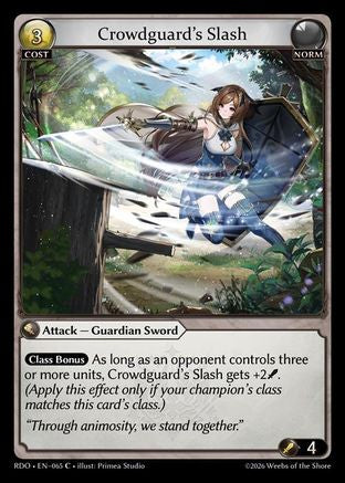 Crowdguard's Slash (Curio Foil) (065) - Radiant Origins Foil