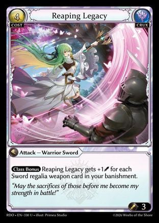 Reaping Legacy (Curio Foil) (330) - Radiant Origins Foil