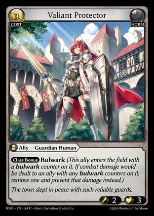 Valiant Protector (Curio Foil) (164) - Radiant Origins Foil
