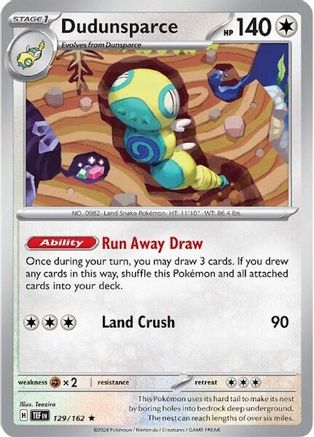 Dudunsparce (Non-Holo) 129/162 Deck Exclusives - Rare