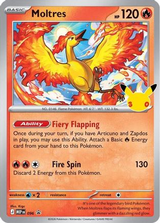 Moltres (30th Celebration) 096 - Holofoil ME Mega Evolution Promo - Promo