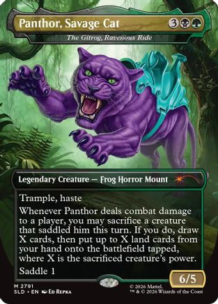 Panthor, Savage Cat - The Gitrog, Ravenous Ride (SLD-2791) - Secret Lair Drop Series