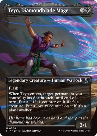 Teyo, Diamondblade Mage (Borderless) (FRA-306) - Reality Fracture Foil