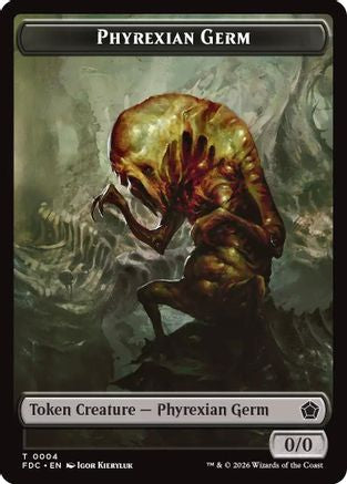 Phyrexian Germ // Phyrexian Beast Double-Sided Token (FDC-4 // 11) - Commander: Foundations
