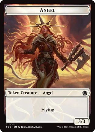 Angel (0001) // Angel (0002) Double-Sided Token (FDC-1 // 2) - Commander: Foundations
