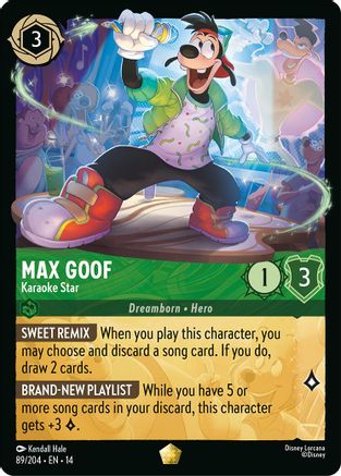 Max Goof - Karaoke Star (89/204) - Hyperia City Cold Foil
