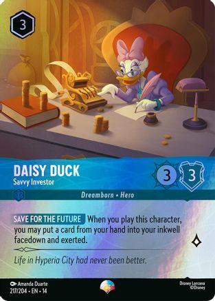 Daisy Duck - Savvy Investor (Epic) (217/204) - Hyperia City Holofoil