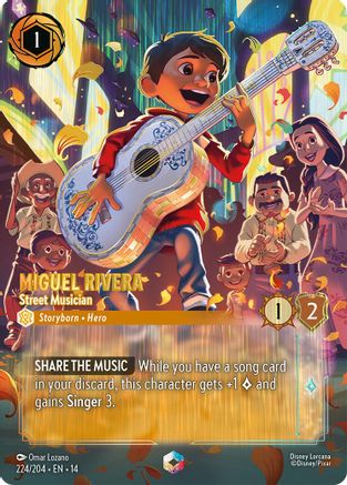 Miguel Rivera - Street Musician (Enchanted) (224/204) - Hyperia City Holofoil