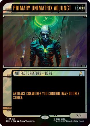 Primary Unimatrix Adjunct (Showcase) (Surge Foil) (TRK-502) - Star Trek Foil