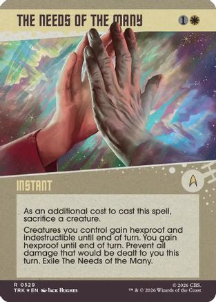 The Needs of the Many (Showcase) (Surge Foil) (TRK-529) - Star Trek Foil