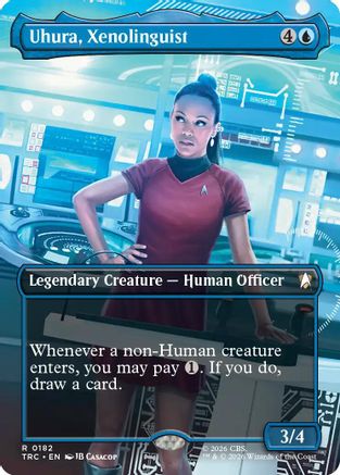 Uhura, Xenolinguist (Borderless) (TRC-182) - Commander: Star Trek