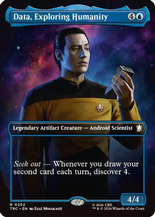 Data, Exploring Humanity (Borderless) (TRC-202) - Commander: Star Trek