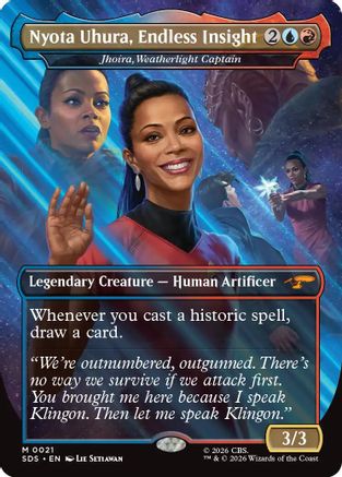Nyota Uhura, Endless Insight - Jhoira, Weatherlight Captain (Borderless) (SDS-021) - Star Trek: Stardates