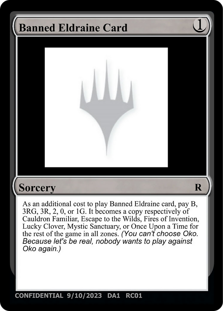 Banned Eldraine Card (UNK-RC01A) - Unknown Event
