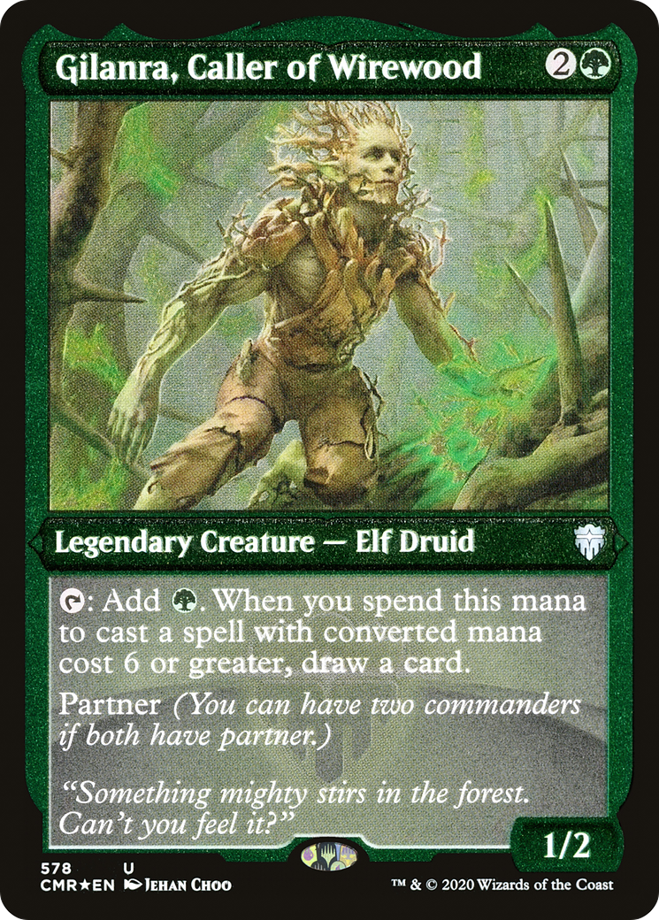 Gilanra, Caller of Wirewood (Foil Etched) (CMR-578) - Commander Legends Foil