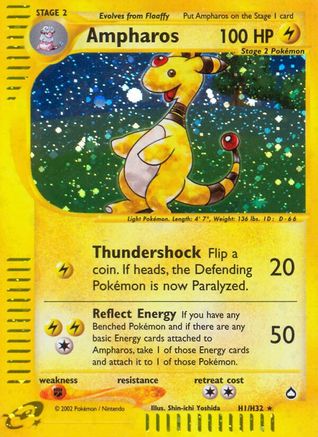 Ampharos (H1) (H1) 0H1 - Holofoil Aquapolis - Holo Rare