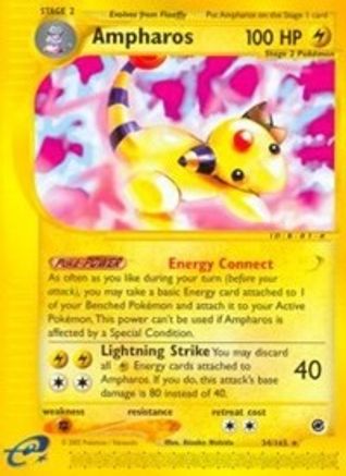 Ampharos (34) (34) 034 - Reverse Holofoil Expedition - Rare