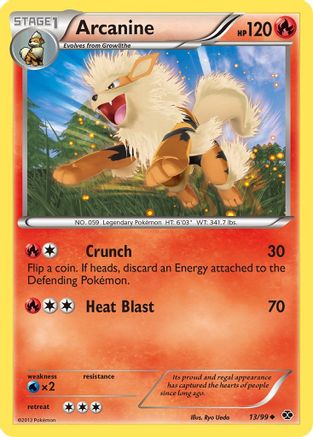 Arcanine (13) (13) 013/99 - Reverse Holofoil Next Destinies - Uncommon