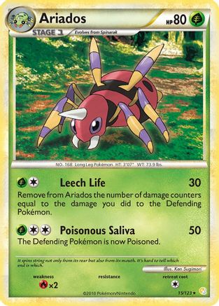 Ariados 015 HeartGold SoulSilver - Rare